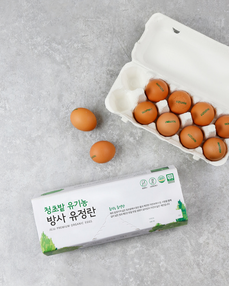 시즌글라스 - 제주 청초밭 유기농 방사 계란 (10구)